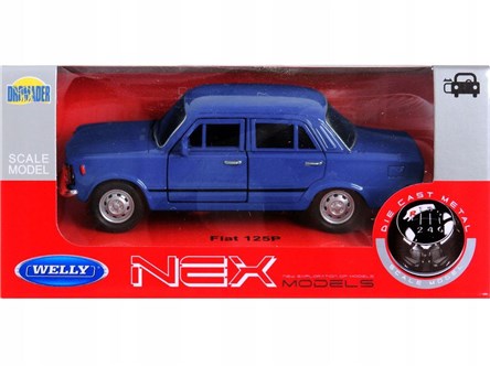 WELLY 1:34 Fiat 125P granatowy