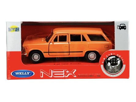 WELLY 1:34 Fiat 125P Kombi pomarańczowy