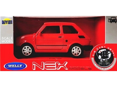 WELLY 1:34 Fiat 126P czerwony