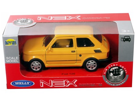 WELLY 1:34 Fiat 126P żółty