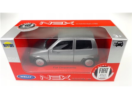 WELLY 1:34 Fiat Cinquecento srebrny