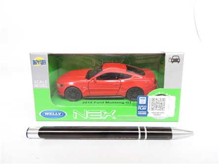 WELLY 1:34 Ford Mustang GT 2015 czerwony
