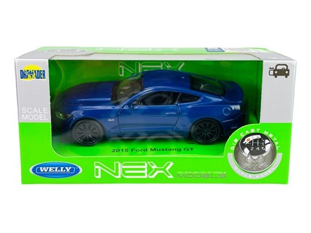 WELLY 1:34 Ford Mustang GT 2015 niebieski