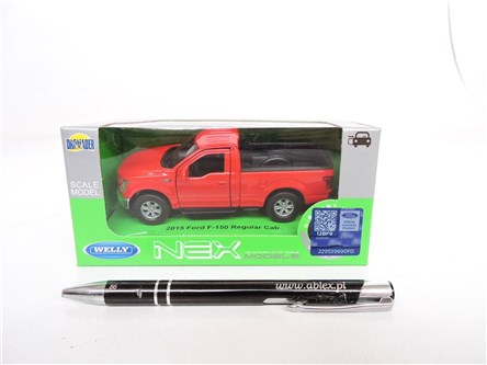 WELLY 1:34 Ford F-150 Regular Cab 2015 czerwony