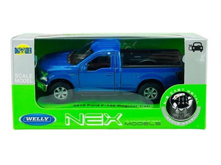 WELLY 1:34 Ford F-150 Regular Cab 2015 niebieski