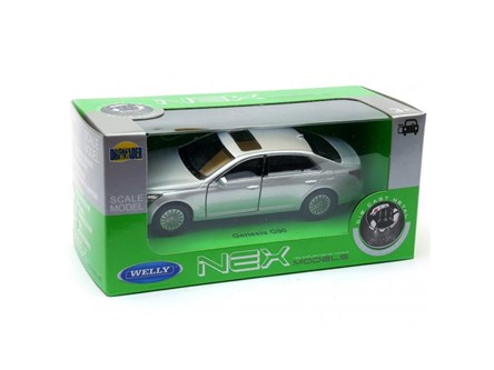 WELLY 1:34 Genesis G90 srebrny