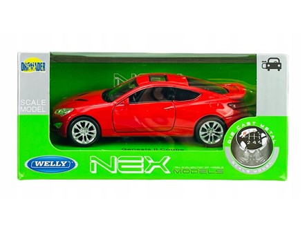 WELLY 1:34 Genesis II Coupe czerwony