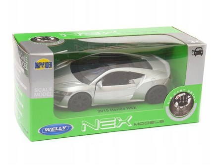 WELLY 1:34 Honda NSX 2017 srebrna