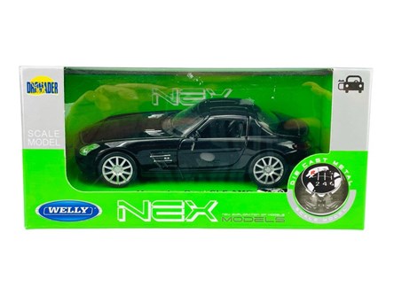 WELLY 1:34 Mercedes-Benz SLS AMG czarny