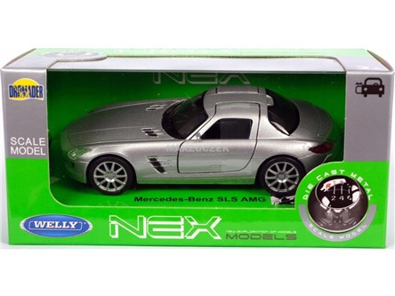 WELLY 1:34 Mercedes-Benz SLS AMG srebrny