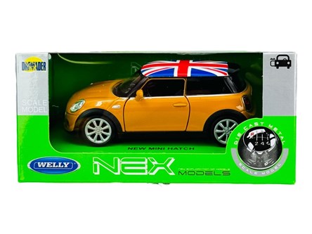 WELLY 1:34 New Mini Hatch pomarańczowy
