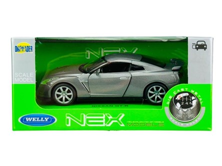 WELLY 1:34 Nissan GT-R  srebrny