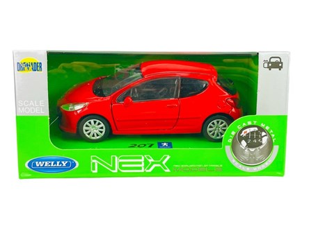 WELLY 1:34 Peugeot 207 czerowny