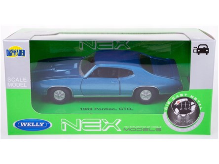 WELLY 1:34 Pontiac GTO 1969 niebieski