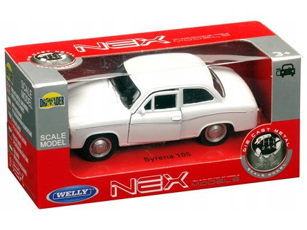 WELLY 1:34 Syrena FSO 105 biała