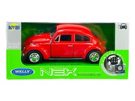 WELLY 1:34 Volkswagen Beetle czerwony