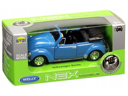WELLY 1:34 Volkswagen Beetle niebieski