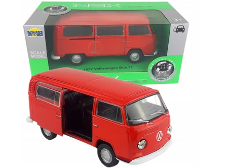 WELLY 1:34 Volkswagen Bus T2 1972 czerwony