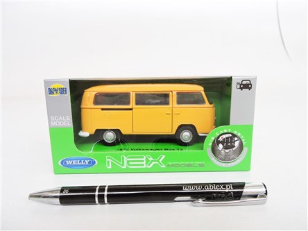 WELLY 1:34 Volkswagen Bus T2 1972 pomarańczowy