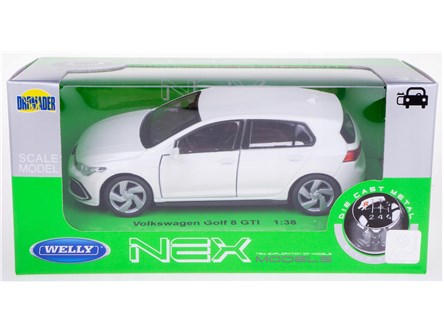 WELLY 1:34 Volkswagen Golf 8 GTI 1:38 biały
