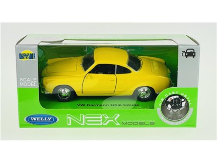 WELLY 1:34 Volkswagen Karmann Ghia Coupe żółty