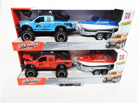 JEEP św. dź.  z motorówką na lawecie 2 kol.