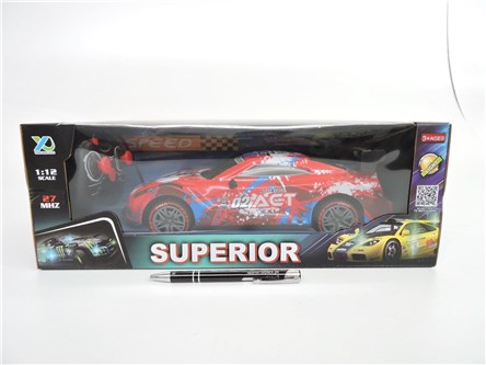 AUTO na radio, plast., sportowy, 1:12,       kart.