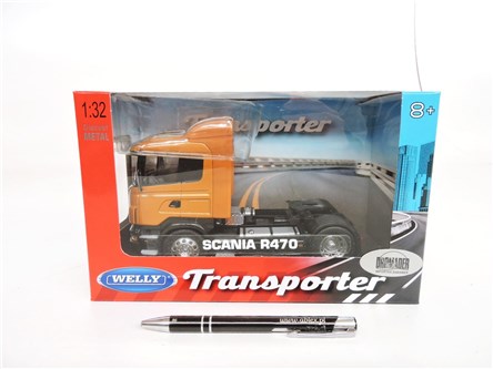 WELLY AUTO metal, 1:32 SCANIA R470,      kart.