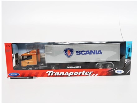 *WELLY AUTO metal,1:32 SCANIA r470 z przyczepą,kar