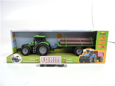 TRAKTOR z drewnem,47x16x11 cm, z dź.,        kart.