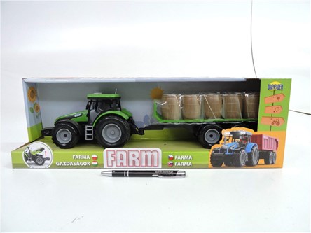 TRAKTOR z beczkami, 47x16x11 cm, z dź.,      kart.