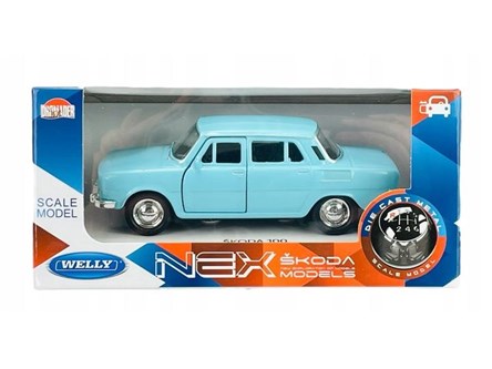 WELLY 1:34 Skoda 100 niebieska