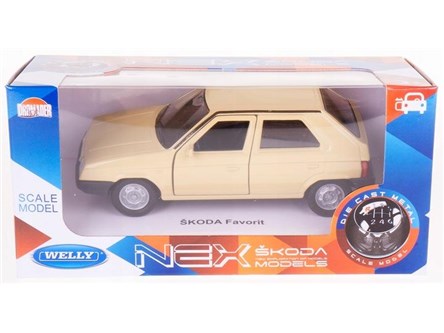 WELLY 1:34 Skoda Favorit beżowa