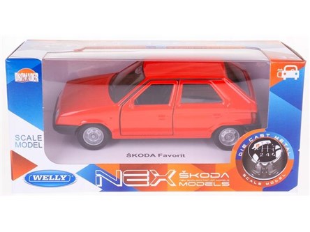 WELLY 1:34 Skoda Favorit czerwona