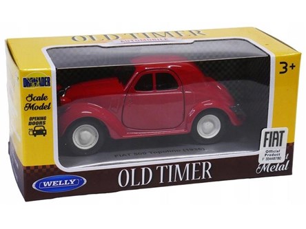 WELLY 1:34 OLD Fiat 500 Topolino 1936 czerwony
