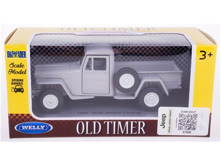 WELLY 1:34 OLD Jeep willys pickup 1947 szary