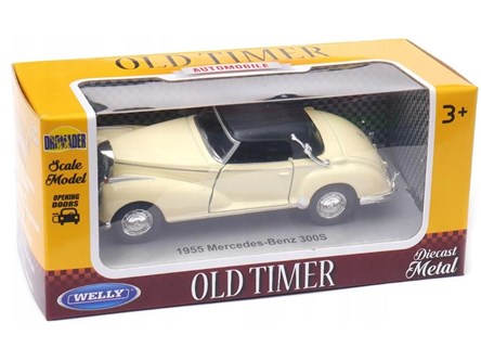 WELLY 1:34 OLD Mercedes-Benz 300S 1955 żółty