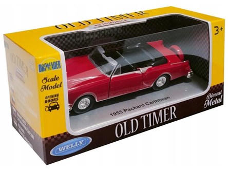 WELLY 1:34 OLD Packard Caribbean 1953 czerwony