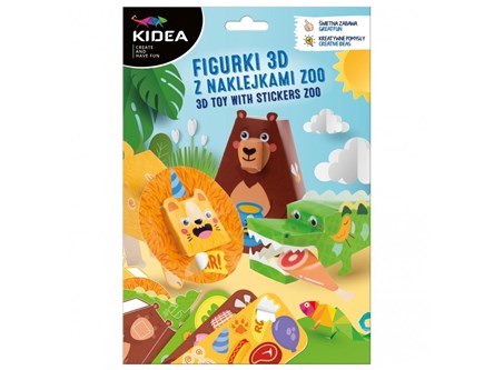 KIDEA Figurki 3D z naklej. - ZOO