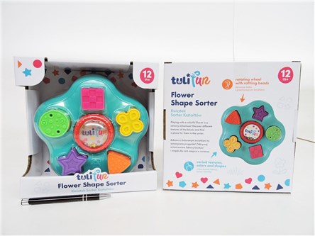 TULI FUN KWIATEK sorter kształtów, 12 mieś+, kart.