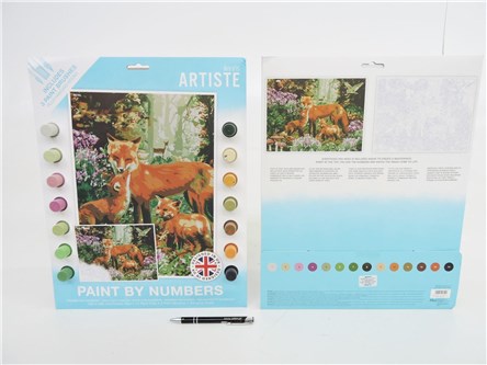 DUŻY ZESTAW do malowania, Artiste - LISY W LESIE