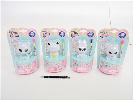 *AST. ŚWIECĄCE DEKOROŻCE zwierzaczki DIY 4 wz  /12