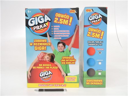 *Gigapiłka. 2,5m,  CZERWONY