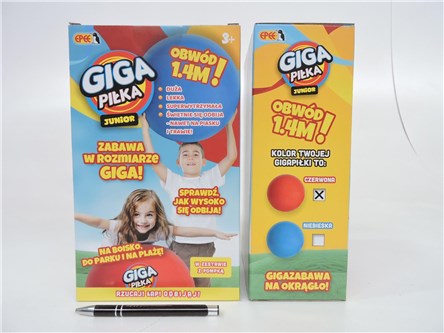 *Gigapiłka junior, 1,4m, CZERWONY