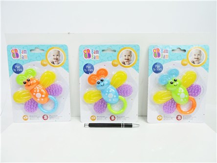 BAM BAM GRYZAK, grzechotka motyl, plast. 3m+