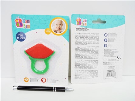 BAM BAM GRYZAK plast. ARBUZ, 3m+,       blist.