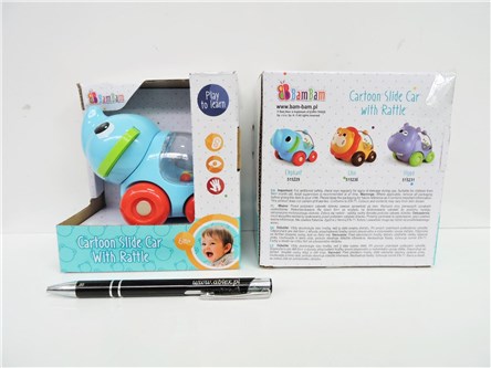 BAM BAM POJAZD SŁONIK, grzechotka, 14x13x9 cm