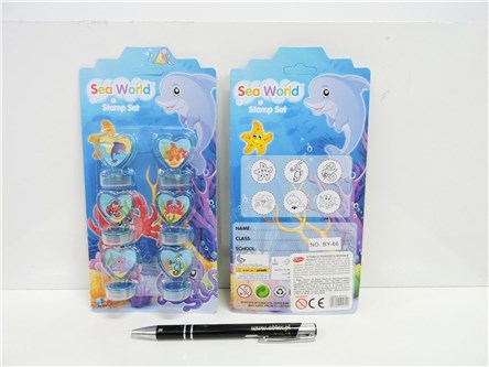 STEMPLE 6 szt. morskie, 10x21x2 cm