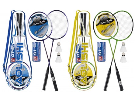 AST. BADMINTON metal. z akc., 21x65 cm,  pokrowiec