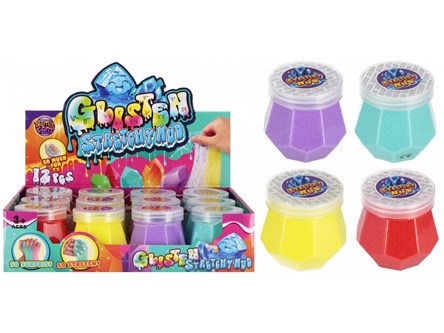 AST. MASA SLIME, rozciąg., 10x3x7 cm, 4 kol. słoik